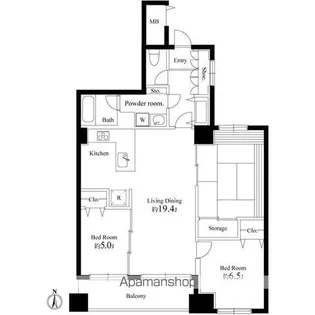 PARK SQUARE 学芸大学【3階】の間取り