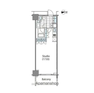 コンフォリア新宿イーストサイドタワー【7階】の間取り