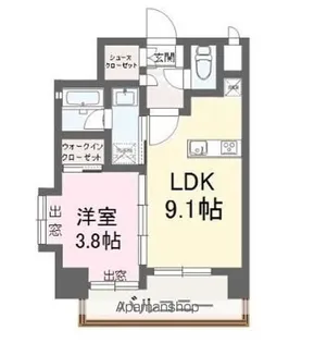 ヴィラ博丈下川端(旧ヴィラージュ下川端)【7階】の間取り