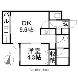 グレイスミル麻生【502号室】の間取り