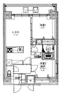 SーRESIDENCE両国SEREA【5階】の間取り