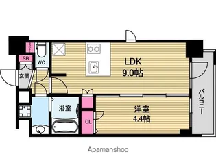 プレサンス大阪城公園ネクサス【15階】の間取り