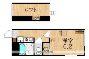 レオパレスADVANCE富雄【105号室】の間取り
