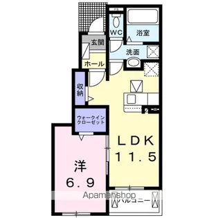 ヴィラ ソラーレ【1階】の間取り