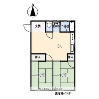 コーポ美香【1階】の間取り