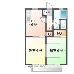 ビーライン東川口A・B【2階】の間取り