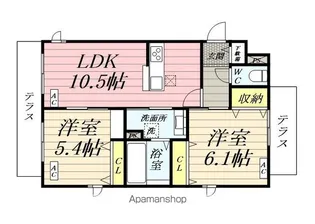 ADONIS K【2階】の間取り
