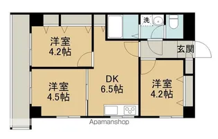 スカイハイツ清新【201号室】の間取り