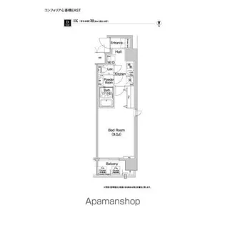 コンフォリア心斎橋EAST【9階】の間取り