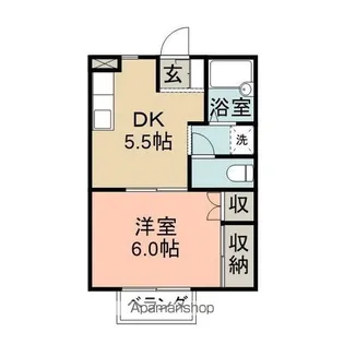ソレイユ【202号室】の間取り