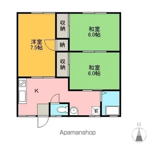 コーポジェイクンJ【202号室】の間取り