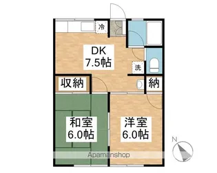 シティハイムサンライズ【102号室】の間取り