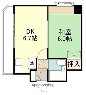 チサンマンション花京院【807号室】の間取り