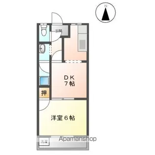 クリエイトハイム安田【202号室】の間取り