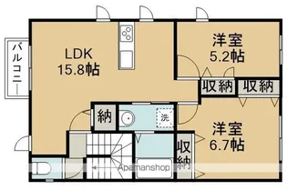 カーサフェリーチェ【2階】の間取り
