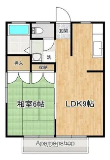 グリーン若葉【203号室】の間取り