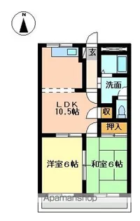 モントレーツチヤA【203号室】の間取り
