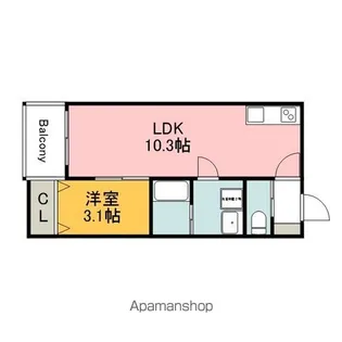 COCOAS廿日市駅前【1階】の間取り