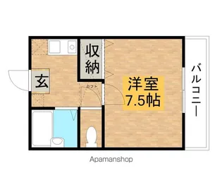 ノースウイング【212号室】の間取り