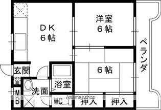 サンハイツ稲田【5階】の間取り