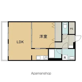ヴィレッジグリーン住吉【102号室】の間取り