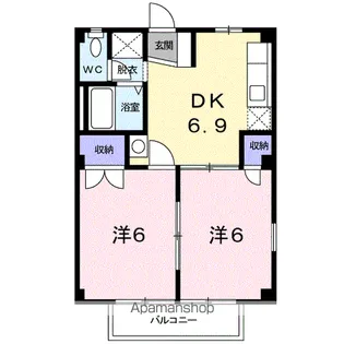 ファミールひまわり B【2階】の間取り