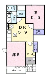 モデルン・ロイテ A棟【1階】の間取り