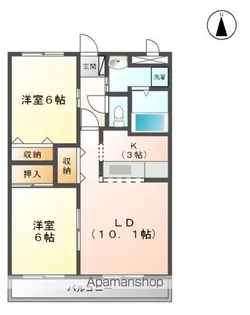 ボヌール・ポルシュ【1階】の間取り