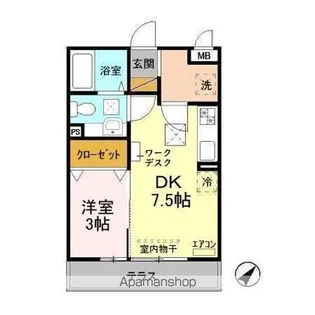 クレストフォート【1階】の間取り