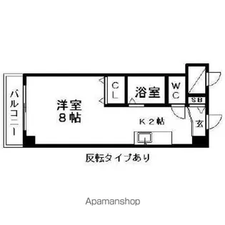 メゾンクレスト元町【406号室】の間取り