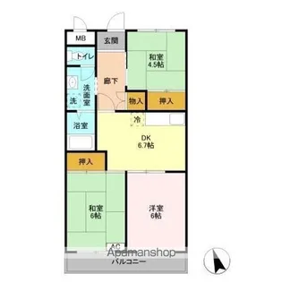 サンライン・フジ【2階】の間取り