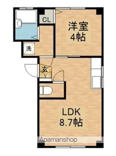間宮ビル【201号室】の間取り
