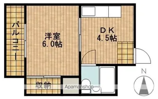 コーポ渡辺【203号室】の間取り