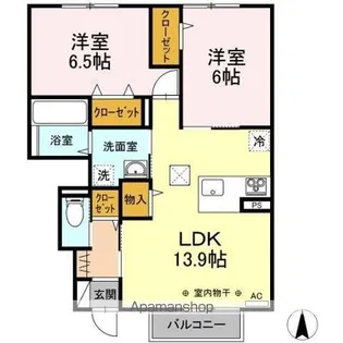 シャンピア A【1階】の間取り