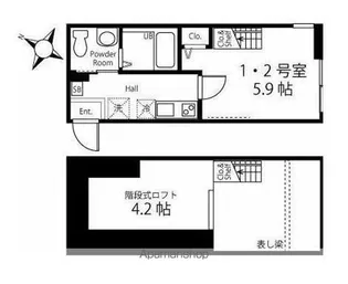 ハーミットクラブハウス上大岡IV A棟【1階】の間取り