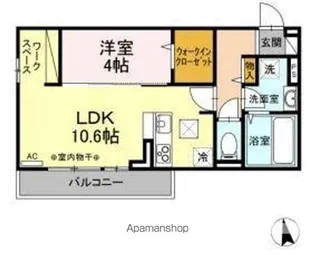ユニヴェール C棟【1階】の間取り
