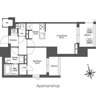 LIBR GRANT 西新宿WEST【5階】の間取り