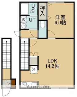 CS SHOWA【202号室】の間取り