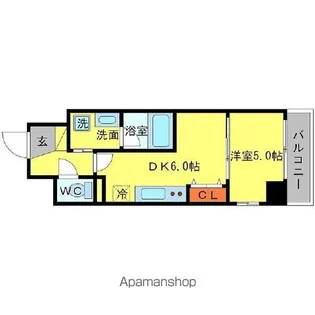 BRAVI南堀江【2階】の間取り