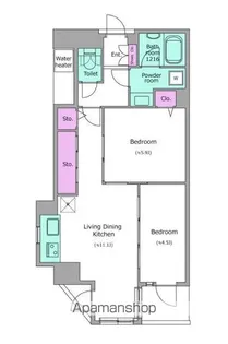 レジディア入谷【9階】の間取り