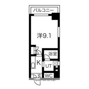 アールズタワー瑞穂運動場西駅前【3階】の間取り