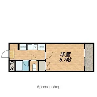 リバービレッジ大今里【102号室】の間取り