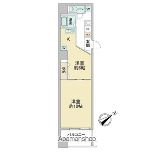 ヴェリエール ドゥ セ【401号室】の間取り