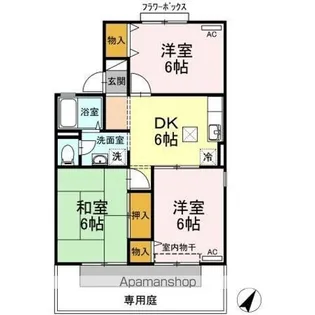 グレイスUJIKE C棟【1階】の間取り