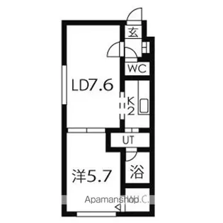 ブランノワール厚別南【207号室】の間取り