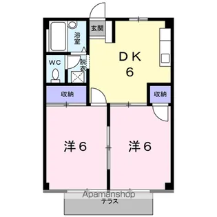 シティハイツおおすみB【1階】の間取り