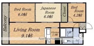 コート琴似【3階】の間取り