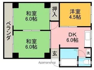 ヘルスコーポ2【2階】の間取り