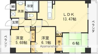 リフレ21【303号室】の間取り