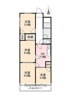 コーポ八坂【4階】の間取り